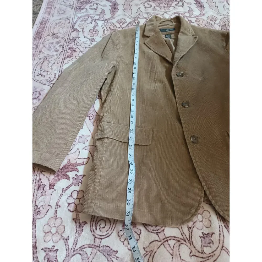 Banana Republic Mens Corduroy Blazer L Tan Academia Old Money Heritage Y2K
